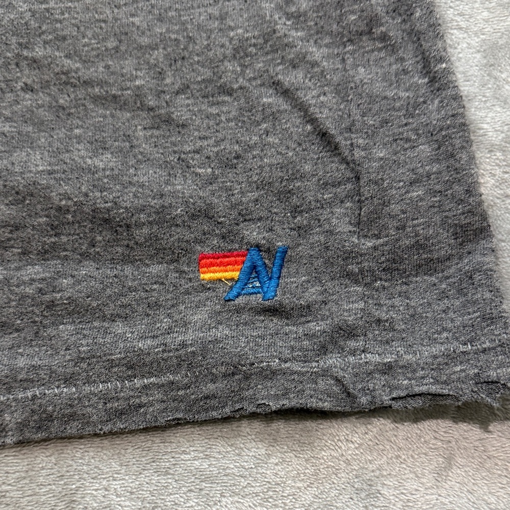 Aviator Nation Charcoal Tee with Yellow Lightning Bolt - Picture 3 of 4